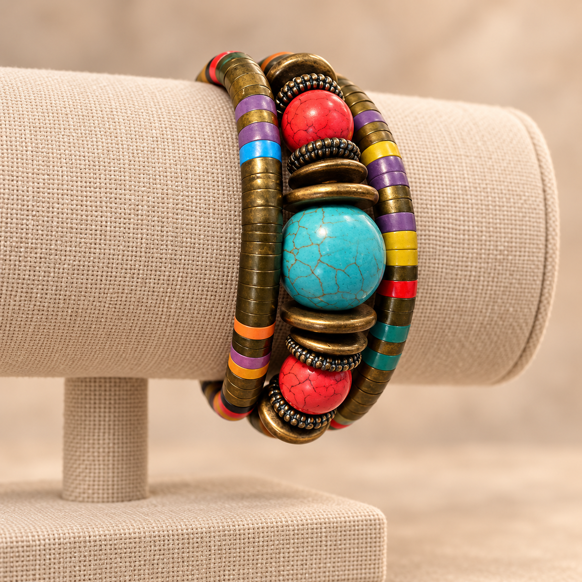 Multicolour Bohemian Beaded Bracelet for Women