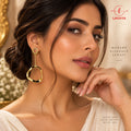 Modern Geometric Asymmetrical Ring Dangler Earrings with Fine Bar Suspension for Women