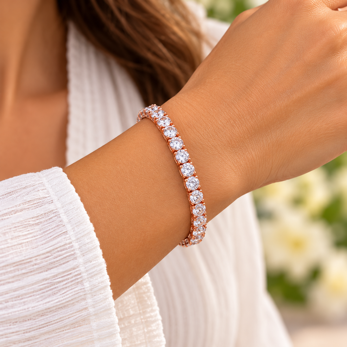 Rose Gold Classic Tennis Bracelet