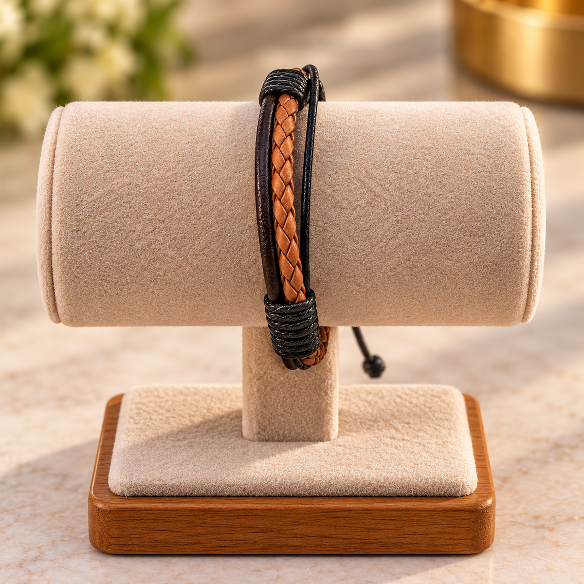 Braided Multi-Strand Leather Bracelet For Men & Women