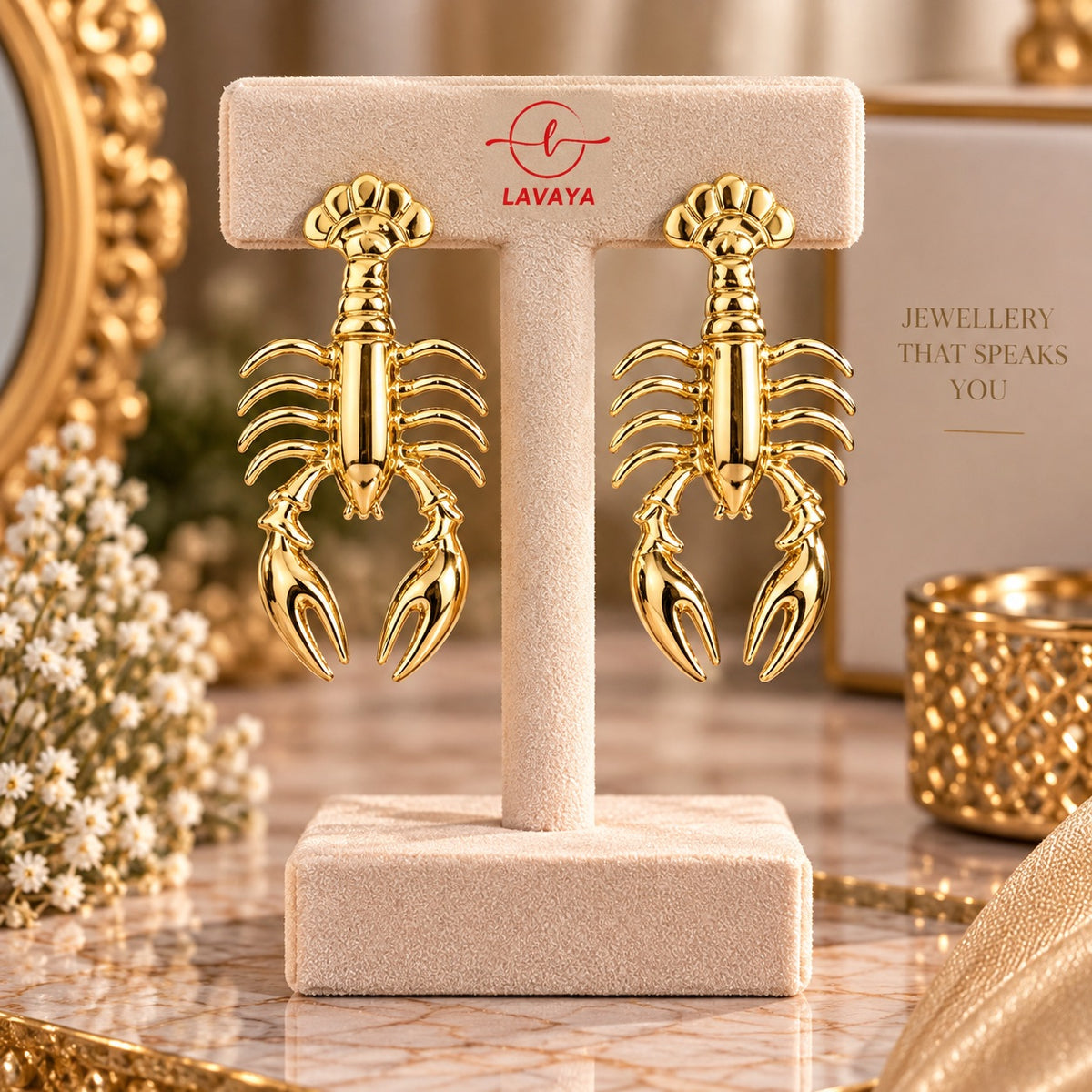 Bold Marine Lobster Claws Drop Earrings for Vacation & Evening Wear
