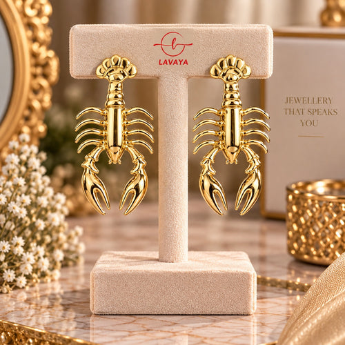 Bold Marine Lobster Claws Drop Earrings for Vacation & Evening Wear