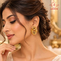 Chunky Entwined Hoop Motif Statement Button Earrings for Party & Everyday Glam