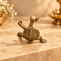 Lavaya Antique Golden Tortoise Figurine – Vastu Feng Shui Turtle Showpiece for Home Décor, Office Desk, Good Luck & Gifting