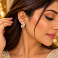 Crystal Butterfly Wing Stud Earrings